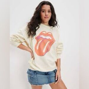 American Eagle x The Rolling Stones Graphic Crewneck Sweatshirt